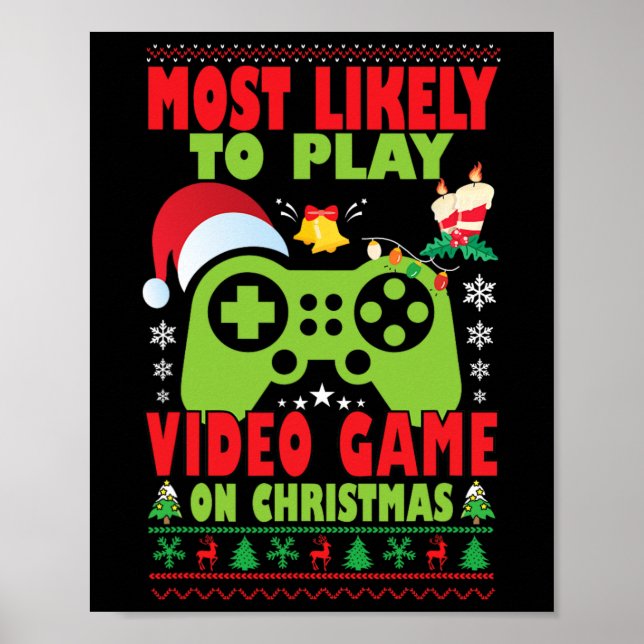 Am Wahrscheinlichsten wird Videospiel-Familien-Mat Poster (Vorne)