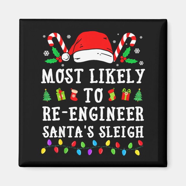 Am Wahrscheinlichsten wird Weihnachten das Schlitt Magnet (Vorne)