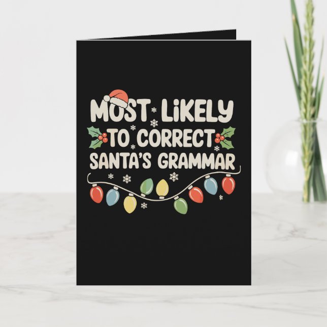 Am Wahrscheinlichsten wird Weihnachten die Grammat Karte (Vorderseite)