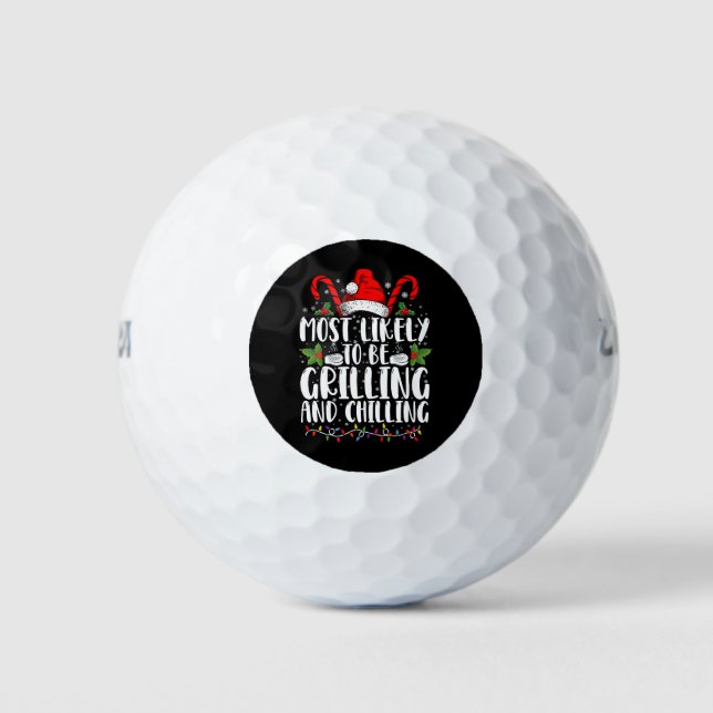 Am wahrscheinlichsten wird Weihnachten grillen und Golfball (Vorderseite)