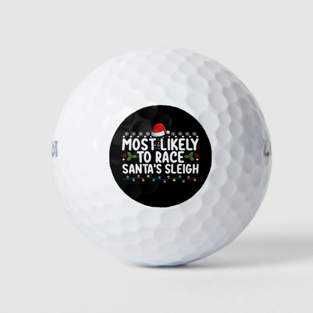Am wahrscheinlichsten wird Weihnachts-Weihnachtsfe Golfball (Vorderseite)