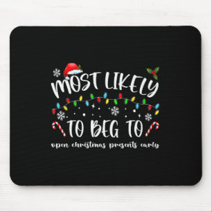 Am wahrscheinlichsten zu betteln, um Weihnachtsges Mousepad