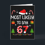 Am Wahrscheinlichsten Zu Sagen 67 Meme Sechs Siebe Karte<br><div class="desc">Am Wahrscheinlichsten Zu Sagen 67 Meme Sechs Sieben Weihnachtsmann Weihnachten Familie</div>