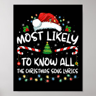 Am wahrscheinlichsten zu Weihnachten kennen alle W Poster