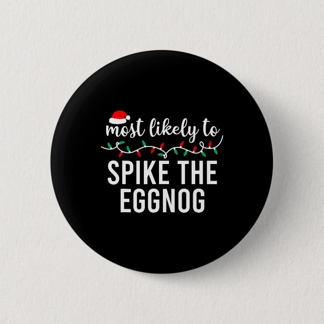 Am wahrscheinlichsten zu Weihnachten Matching Fami Button (Vorderseite)