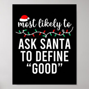 Am wahrscheinlichsten zu Weihnachten Matching Fami Poster