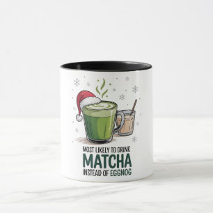 Am Weihnachten eher Matcha als Eierpunsch trinken Tasse