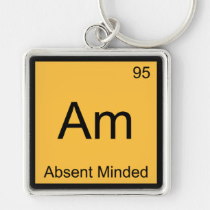 Am - Zerstreutes Chemie-Element-Symbol-T-Shirt Schlüsselanhänger