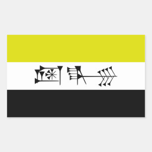 Ama-gi Sumarian Freedom Flag Rechteckiger Aufkleber