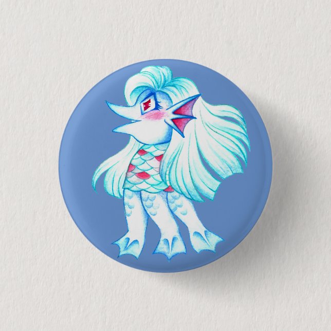 Amabie Yokai Spirit Button (Vorderseite)