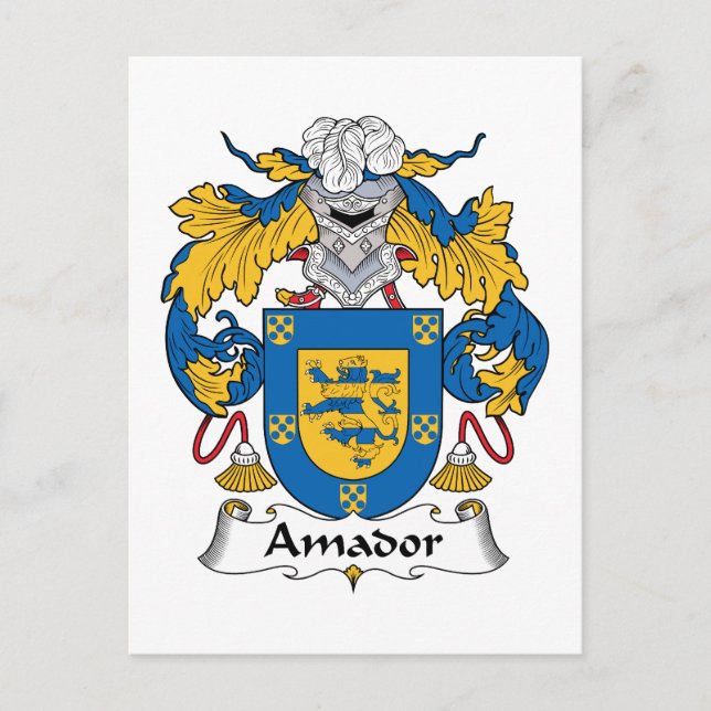 Amador Familienwappen Postkarte (Vorderseite)