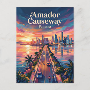 Amador-Ursache Panama Postkarte