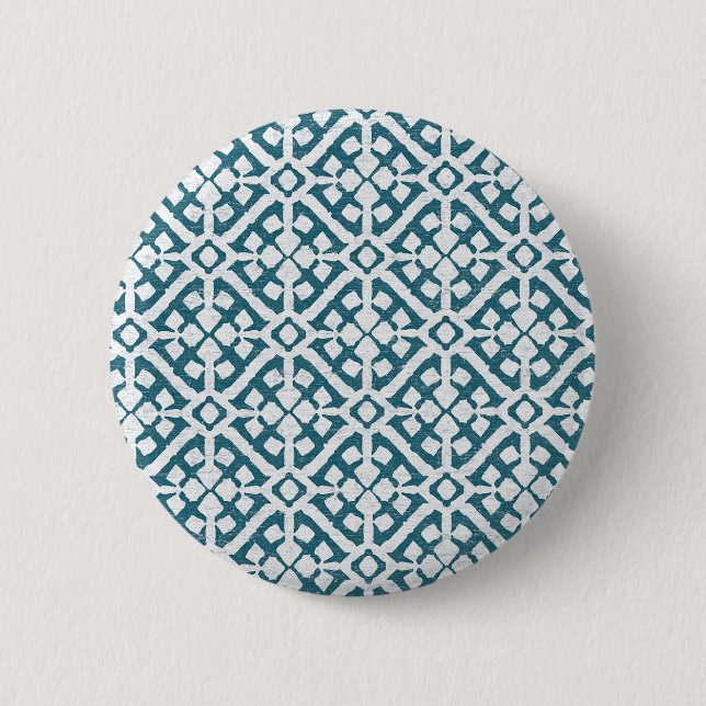 Amadora Blau-Muster Button (Vorderseite)