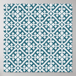Amadora Blue Pattern Poster