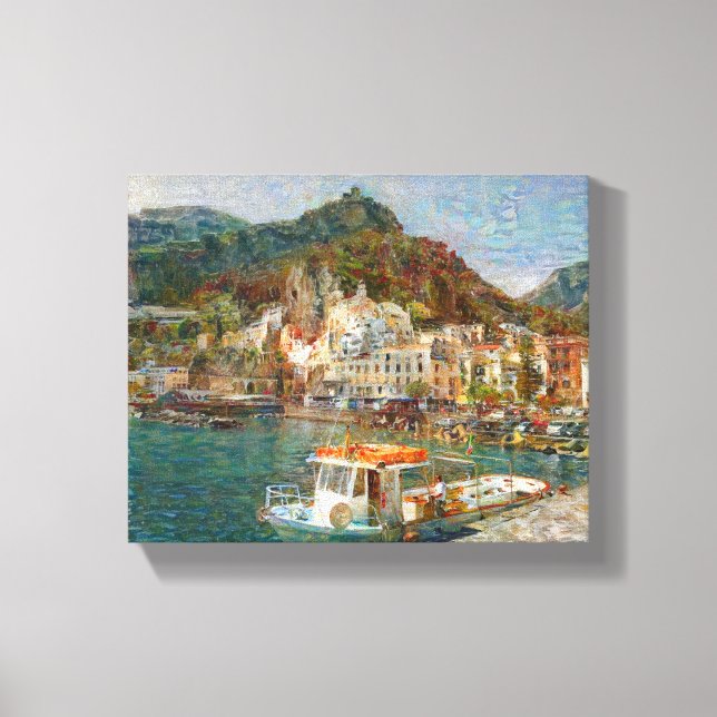 Amalfi am Meer Leinwanddruck (Vorderseite)