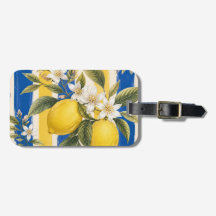 Amalfi Cabana Luxus-Strandtuch | Blau & Zitrone