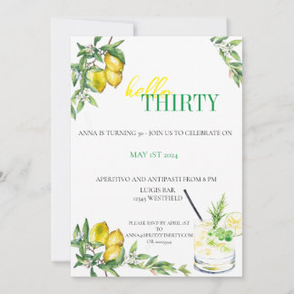 Amalfi Citrus Invitation - Birthday Einladung