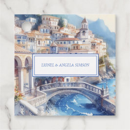 Amalfi Coast Blue Tiles Italien Personalisiertes F Geschenkanhänger