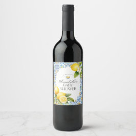 Amalfi Coast Italienische Babydusche Barware Weinetikett