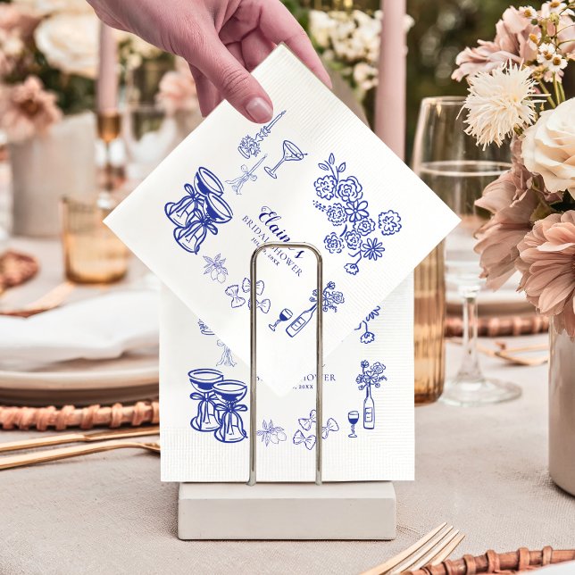 Amalfi Coast Lemon Bridal Shower Cocktail Napkins  Serviette (Von Creator hochgeladen)