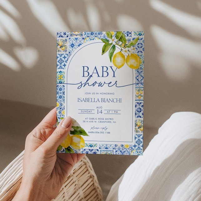 Amalfi Coast Lemon Mediterrane Babydusche Einladung (Von Creator hochgeladen)