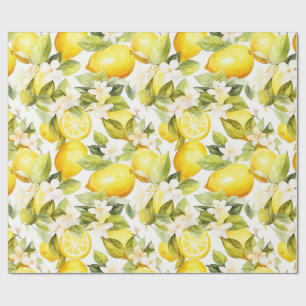 Amalfi Coast Lemon Muster Geschenkpapier