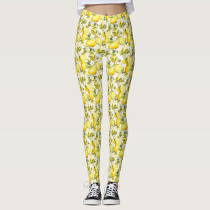 Amalfi Coast Lemon Muster Leggings