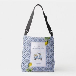 Amalfi Coast Lemon Tiles Italien Personalisiert Tragetaschen Mit Langen Trägern