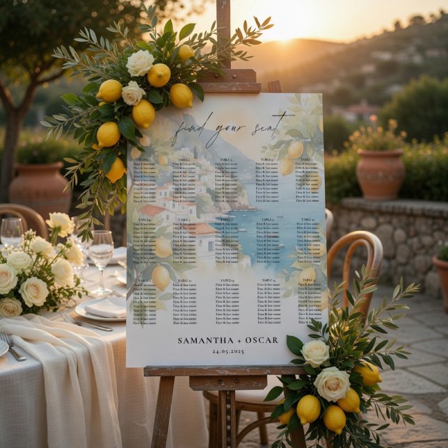 Amalfi Coast Lemon Wedding  Poster (Von Creator hochgeladen)