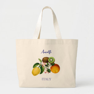 Amalfi Coast Lemons Blume Italien Jumbo Stoffbeutel