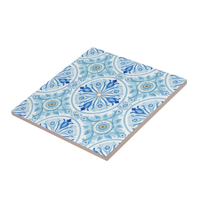 Amalfi Coast Mediterranean Cobalt Blue Tile Fliese (Seite)