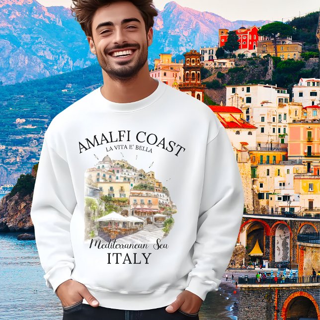Amalfi Coast Mediterranean View Art Sweatshirt (Von Creator hochgeladen)