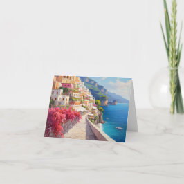 Amalfi Coast Positano Italy Thank You Card Dankeskarte