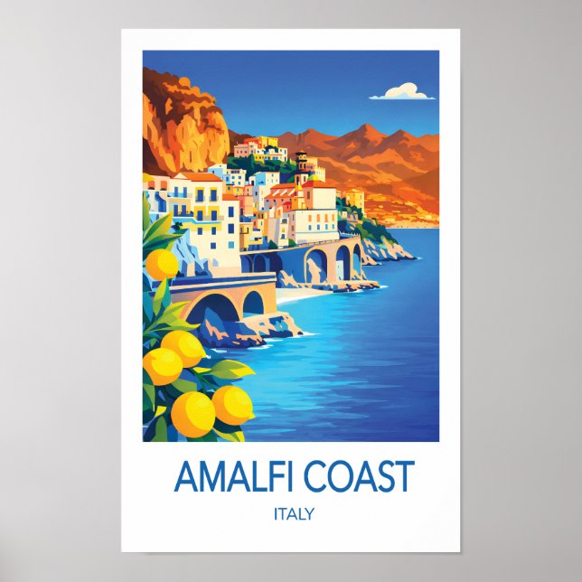 Amalfi Coast Travel Poster (Devant)