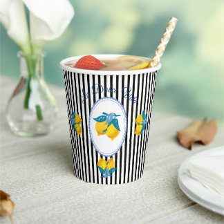 Amalfi Gelbe Zitronen im mediterranen Stil Pappbecher