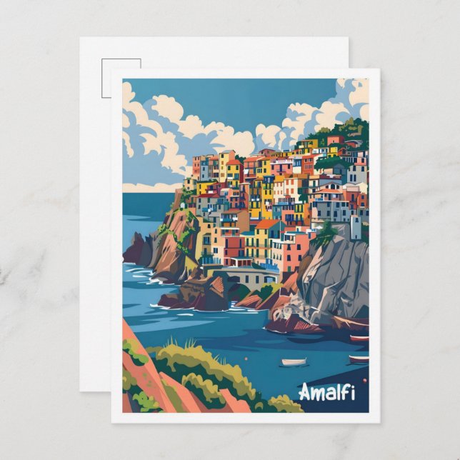Amalfi Italien Art Collection Postkarte (Vorne/Hinten)