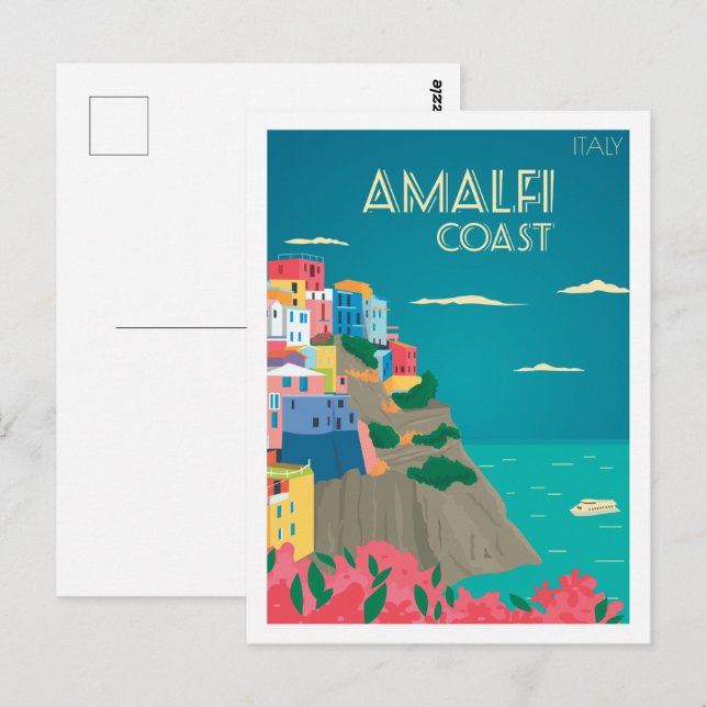 Amalfi Italien Berühmter Reiseort Postkarte (Vorne/Hinten)