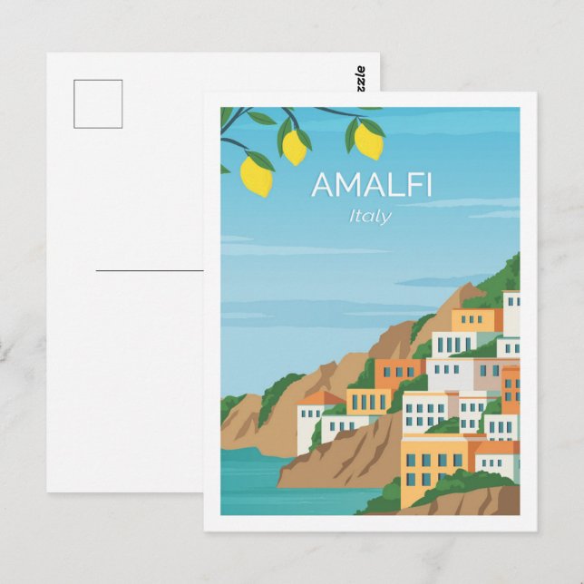 Amalfi Italien Berühmter Reiseort Postkarte (Vorne/Hinten)