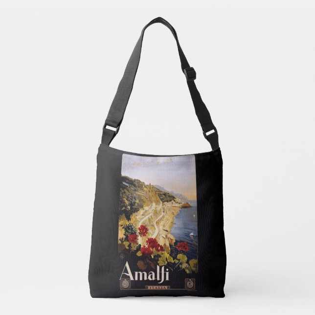 Amalfi Italien Jahrgang Reisetaschen Tragetaschen Mit Langen Trägern (Vorderseite)