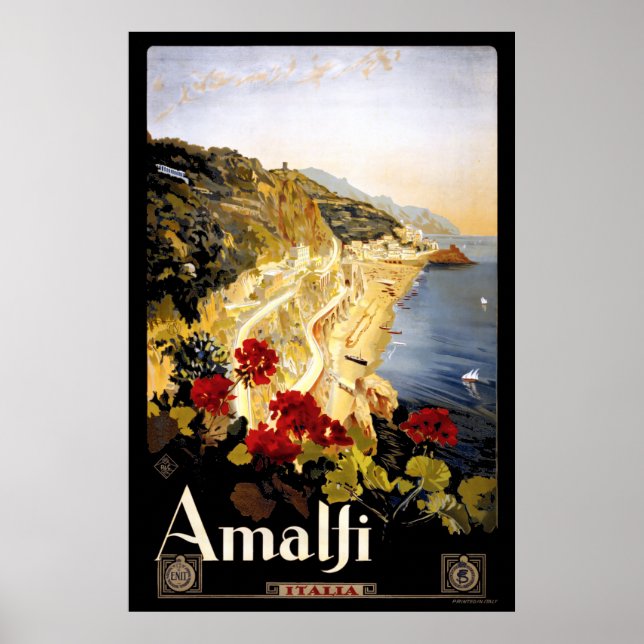 Amalfi, Italien Jahrgang Tourismus Poster (Vorne)