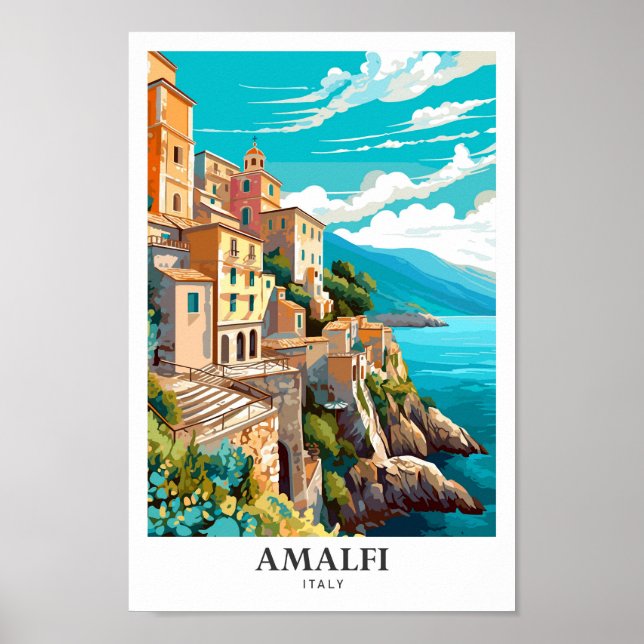 Amalfi Italien Kunst, Dichtung und Musik Poster (Vorne)