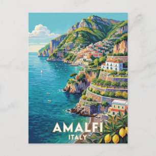 Amalfi Italien Küsten-Reiseszene 🍋 Postkarte