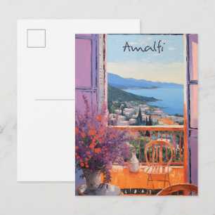 Amalfi Italien Reise Stadt Ästhetik Postkarte