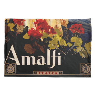 Amalfi Italien Reiseplaner Kunst Grafik Kissenbezug