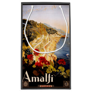 Amalfi Italien Reiseplaner Kunst Grafik Kleine Geschenktüte