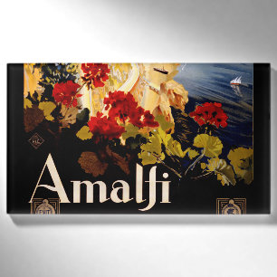 Amalfi Italien Reiseplaner Kunst Grafik Namenschild