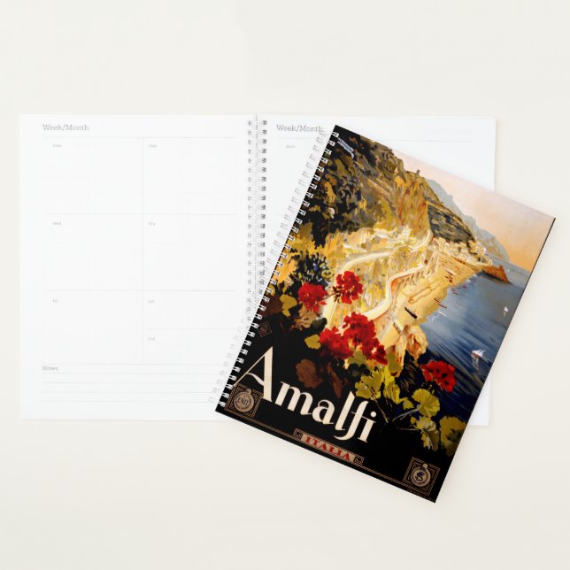 Amalfi Italien Reiseplaner Kunst Grafik Planer (Anzeige)
