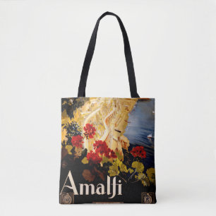 Amalfi Italien Reiseplaner Kunst Grafik Tasche