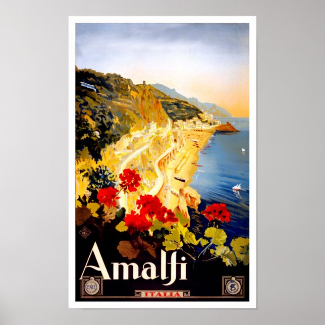 Amalfi Italien Vintage Poster (Vorne)