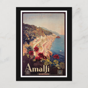 Amalfi, Italien Vintage Travel Poster Postkarte